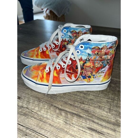 Vans x One Piece Sk8-Hi Punk Hazard Skate Shoe Multicolour Size Womens 5 - Picture 1 of 8